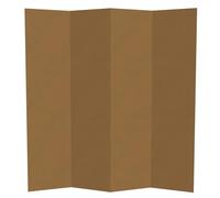 ORIENTAL Furniture 6 ft. Tall Brown Cardboard Room Divider - 4 Panel