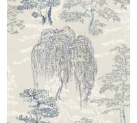 Arthouse Wallpaper Oriental Garden – With Trees – Soft Blue