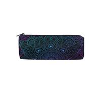 Oriental Gradient Mandala Floral Bohemian, Ethnic, Indian, Arabic Creative Pencil Case, Cylindrical Pencil Bag Storage Pouch Pen Stationery, Portable Zipper Pouch Holder for School Student