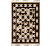 Oriental Grid Rug 250x350 Brown
