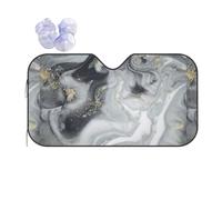 Oriental Marble Stone Car Windshield Sunshade Foldable Reflective Sun Visor. Front Window Cooling Cover For Car