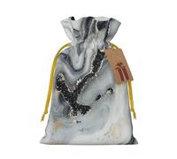 Oriental Marble Stone Printed Christmas Drawstring Gift Bags-Xmas Wrapping Bags,Candy Bag,For Holiday Party Decorations,Wedding Party Supplies M Yellow Christmas Ribbon