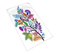 Oriental Motif of Flowers Hand Towels Original Floral Design with A Woody Vine with Exotic Flowers Tropic Leaves and Smaller Birds Soft Absorbent Hand Towel Spa Gym Hotel Bath Bathroom Towel