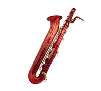 Oriental Music Red Lacquer Baritone Saxophone Professional Grade Hand carved Pattern Low A to Beginner Saxophone