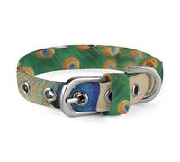 Oriental Peacock on Flower Tree Dog Collar for Small Medium Dogs Breakaway Cute Kitten Cat Collar Soft Adjustable Dog Collars with Safety Buckle,Pet Accessories for Walking Running