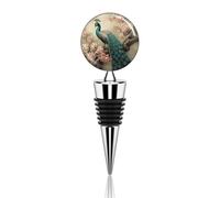 Oriental Peacock on Flower Tree Wine Stopper Reusable Wine Bottle Stopper Decorative Bottle Stoppers Funny Champagne Stoppers Stylish And Durable Perfect for Parties And Gifts