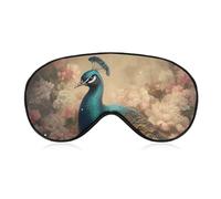 Oriental Peacock Pattern Blackout Sleep Eye Mask, Ventilated Fabric, Adjustable Wearing Style, Zero Pressure Sleeping Mask Soft Skin Friendly Eyeshade for Women Men