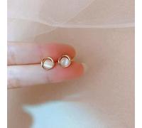 Oriental Pearl Earrings 4-5mm Gold Plated Drop(ER0134-1)
