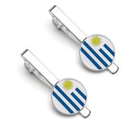 Oriental Republic of Uruguay Flags Men Tie Clip Wedding Gift for Best Man, Groomsman, Usher, Birthday