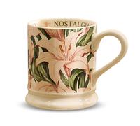 Oriental riverkit Coffee Mugs, 380ML, Porcelain Coffee Mugs with Handle, Large Coffee Cup Set with Flower Patterns, Morden Afternoon Tea Cups for Hot Chocolate, Milk, Cappuccino or Tea, Pink
