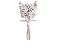 Oriental riverkit Owl Macrame Wall Hanging, Woven Tapestry, Hand Craft Owls Dream Catchers, Cotton Boho Home Decorations for Dining Room, Living Room, Bedroom or Hallway (15 * 45cm)