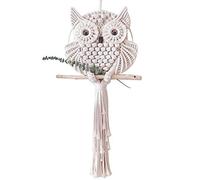 Oriental riverkit Owl Macrame Wall Hanging Woven Tapestry Hand Craft Owls Dream Catchers Cotton Boho Home Decorations 30cm