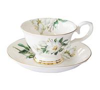 Oriental riverkit Porcelain Mugs Set, Coffee Cup Set with Retro Flower Patterns, Morden Afternoon Tea Cups for Coffee, Milk, Cappuccino or Tea, 200ML, Green