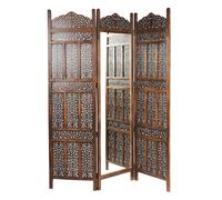 Oriental Room Divider Spanish Wall Partition Wood Mirror