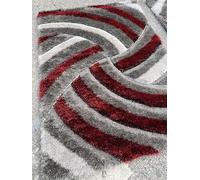oriental rug company Rugs 3d Shaggy rug 120x170cm Living Room New Carved Design Grey/Silver/Red Modern Home Rugs/Carpets/Mats Medium/Large Size Super Thick Pile 5CM Heavy weight