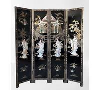 Oriental Screen with Mother Of Pearl Chinese Room Divider Oriental Furniture