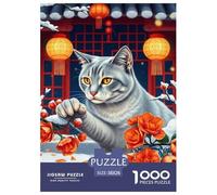 Oriental Shorthair 1000 Pieces Jigsaw Puzzles Pet Cats Puzzle for Adults Creative Wall Decoration Gifts for Men Age 14+ ForAdults 38x26cm/1000pcs