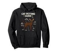 Oriental Shorthair Cat Petting Guide Funny Cat Lover Pullover Hoodie