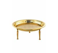 Oriental Side Table Gold Metal 50 cm Living Room Boho Home Decor