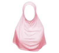 Oriental Trade Ninja Under Scarf Hijab, Plain Cotton Turlu, 40 x 43 cm, Machine Washable (Pink, Large)