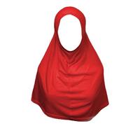 Oriental Trade Ninja Under Scarf Hijab, Plain Cotton Turlu, 40 x 43 cm, Machine Washable (Red, Small)