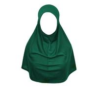 Oriental Trade Pull on Instant 1Pc Stretch fabric cotton Yusra Amira School Madrasah Hijab Turkish (Dark Green, Large)