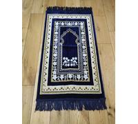 Oriental Trade Quality Children prayer mat, rug, janamaz, Salat mat (Navy)