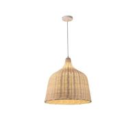 Oriental Traditional Pendant Lamp Creative Single Head Handmade Bamboo Chaner, Personalized Wood Color E27 Decorative Pendant Lights for Restaurant, Hot Pot Restaurant Surprise Gift