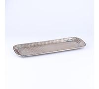 Oriental Tray Made of Aluminium Hedye 30 cm | Moroccan Tea Tray in Silver | Oriental Silver Tray Silver | Oriental Decoration on the Set Table