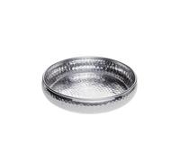 Oriental Tray Silver Metal 34 cm Handmade Ceramic Bowl Indian Tablett