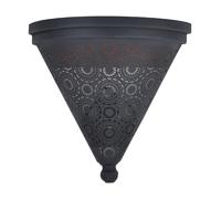 Oriental Wall Light Sconce Black Metal 31cm for Living Room
