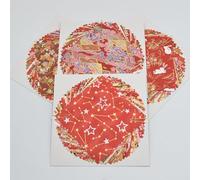 OrientalDirect based in West Yorkshire Japanese Yuzen Washi Paper Pack - 20 Different Red Squares - 10cm, Uncoated, Paper, Origami