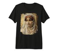 Orientalist Portrait Veiled Woman 19th Century Art Painting Premium T-Shirt