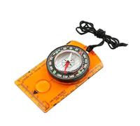 Orienteering Compass for Map Reading Baseplate Outdoor Hiking Navigation Camping Gadget(Orange)