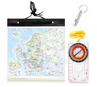 Orienteering Compass Navigation, Hiking Compass for Expedition Map Reading, Multifunctional Waterproof Compasses, Pocket Compasses with Emergency Whistle