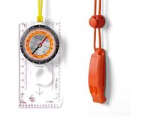 Orienteering Hiking Backpacking Compass Advanced Scout Camping and Kids Scout Compass for Map Reading Baseplate Best Survival Gifts for Kids (Orange)