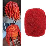 Orientfashion Natural Afro Kinky Bulk Hair for Crochet Dreadlocks Extensions (8 Inch, #Red)