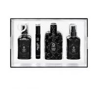 Orientica Luxury Collection Amber Noir Premium Gift Set - 80ml Eau de Parfum, 115ml Body Mist, 115ml Body Lotion & 10ml Travel Spray | Long Lasting Woody Musk Fragrance Gift Set