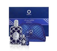 Orientica Luxury Collection Royal Bleu Gift Set - 80ml EDP, 7.5ml Mini Perfume, Travel Atomiser & Premium Pouch - Long Lasting Arabic Fresh Fragrance - Elegant Perfume Gift Box for Women & Men