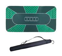 ORIENTOOLS Professional Poker Mat 90 x 180 x 0.2cm, Portable Poker Table Layout, Poker Table Top for Playing Cards, Poker Games (Green)