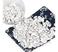 Orientrea 1.1lb Natural Howlite Crystal Chips-Healing Crystal Howlite Chips, Howlite Crushed Crystal Gemstone for Crafts, Beautiful Package for Gift (Howlite)