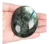 Orientrea Palm Stone-2 Pcs Pocket Energy Stone, Smooth Healing Crystal Worry Stone (Labradorite(1 pc)) (HC00001-L11)