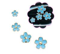 ORIESSE 4pcs Cute Flowers Air Vent Clips Car Air Freshener,4 Sizes Azure Light Blue Daisy Flower Car Vent Clips,Girly Women Car Air Freshener, Flowers Car Accessories,Refillable Car Diffuser