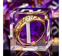 ORIFANTOU Magic Golden Ring DND Dice Set Sharp Edge Purple Resin Dice with Box, Lord D and D Polyhedral Dice Set for use with D&D RPG Role Playing Games