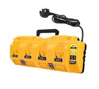 Orifesio 4 Port Battery Charger Replacement Compatible with Dewalt 12V 18V 20V MAX Battery, Battery Charger for Dewalt, Fast Charging Multi Charger Station with 2 USB Ports 5V 2.1A