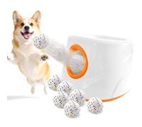 Orifesio Automatic Dog Ball Launcher, Automatic Ball Thrower for Dogs with 6 ETPU Tennis Balls, 3 Launch Distance, Interactive Pet Toys for Small Dogs, Pet Launcher Throwing Machine for Indoor Outdoor