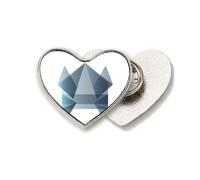 Origa Frog Geometric Shape Heart Metal Pin Brooch Clip Love