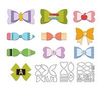 ORIGACH 10 Pcs Bow Tie Metal Die Cuts Bowknots Cutting Dies Bow Cut Stencils Embossing Paper Leather Stencils for Scrapbooking Cards Decorative DIY Album Crafts Supplies