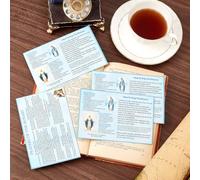ORIGACH 150 PCS How to Pray The Rosary Prayer Card Bulk 5.9×3.9 Inch Catholic Laminated Card How to Pray the Rosary Pamphlet for Beginner Sunday Learning (Light Blue)