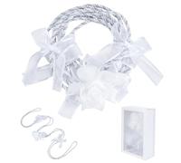 ORIGACH 160 cm Wedding Lasso Rope Wedding Cord for Ceremony Lazo Para Boda Catolica Wedding Ceremony Rope White Rose Accent Rope Traditional Lazo Cord for Ceremony Lazo De Boda Mexico Bridal Gift